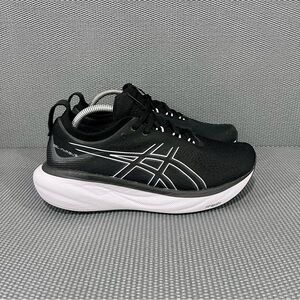 ASICS Womens Gel Nimbus 25 Wide 1012B437 Black Running Shoes Sneakers Sz 10.5 W